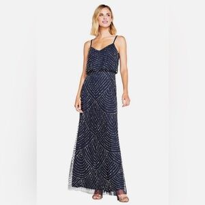 Adriana Papell Embellished Blouson Gown